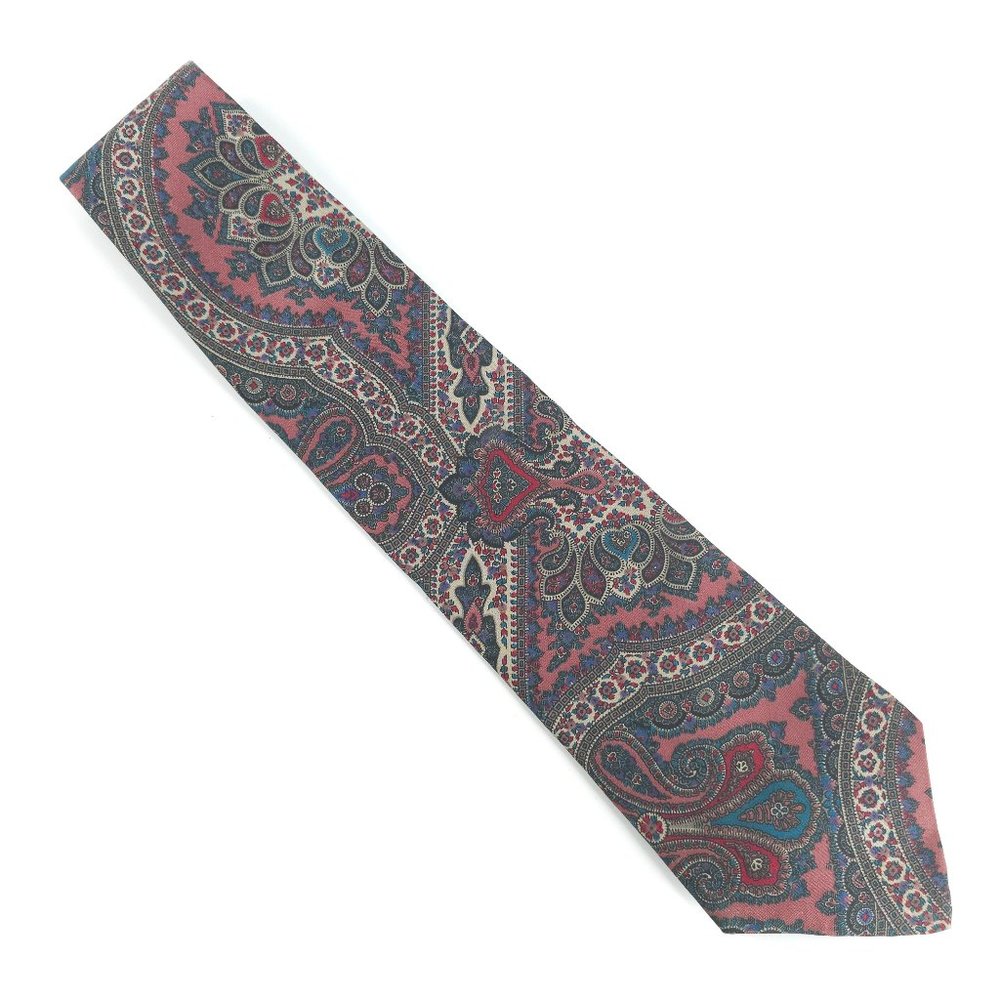 Mallory & Church London Men Necktie Geometric Silk Multicolor 58x4 - NWOT - USA